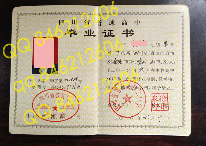 四川省营山县第二中学毕业证样本