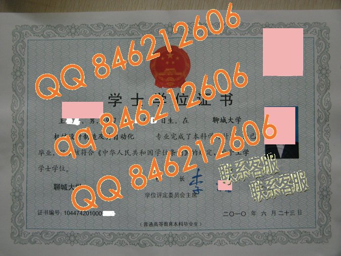 聊城大学学位证样本