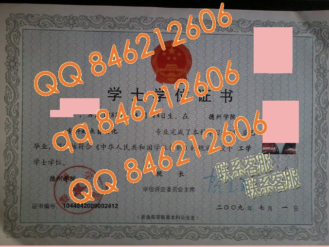 德州学院学位证样本