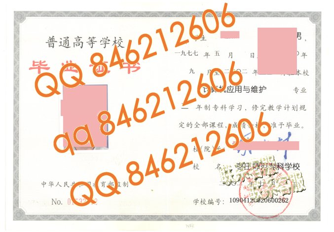 2002年枣庄师范专科学校毕业证样本