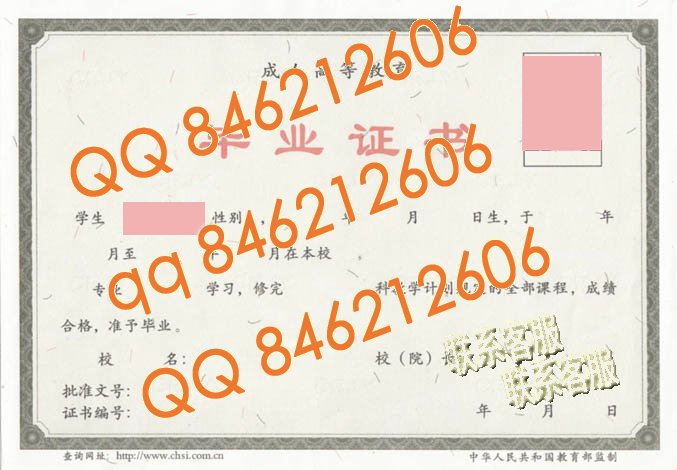 2004年至2008年成教毕业证模板
