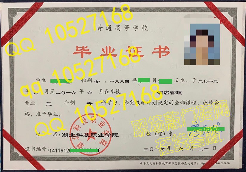 湖北科技职业学院2016年毕业证