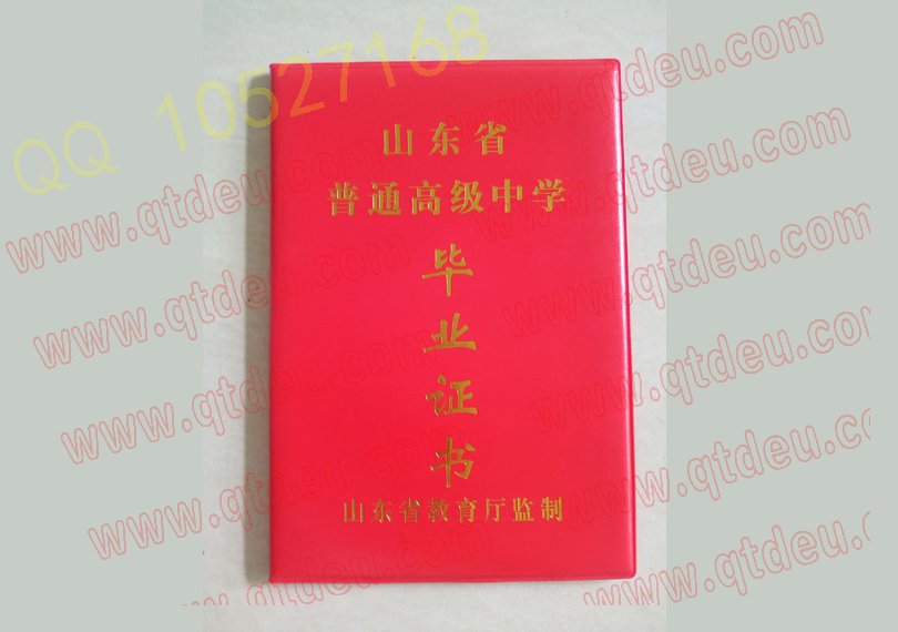 山东省定陶县第二中学|毕业证|样本(模板)
