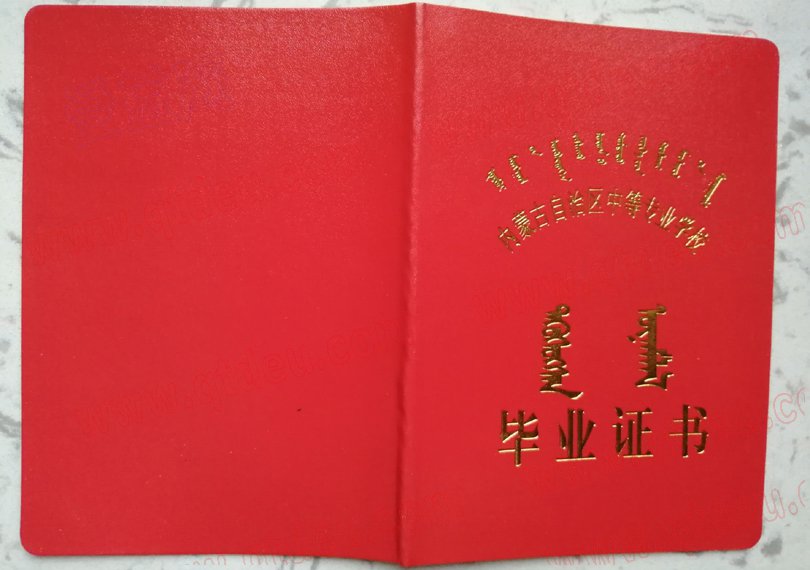 内蒙古中专毕业证外皮
