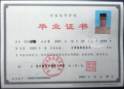 四川邮电职业技术学院毕业证模板(样本图)