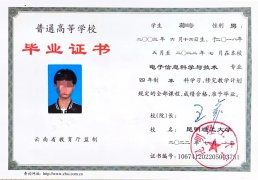 昆明理工大学历届毕业证原版高清图
