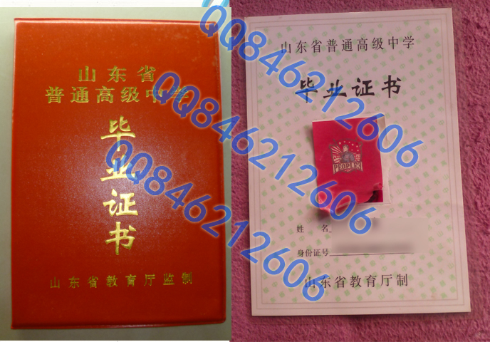 山东省高中毕业证样本
